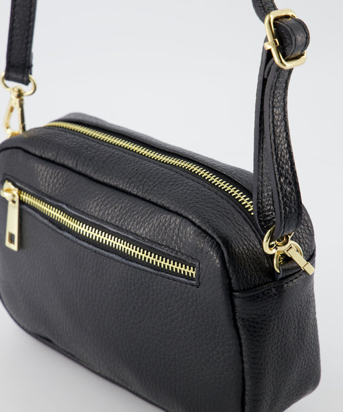 Irene - Classic Grain - Crossbody bags - Black - D28 - Gold