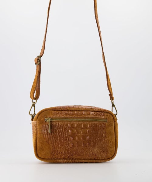 Irene - Croco - Crossbody bags - Brown - Cognac 06 - Bronze