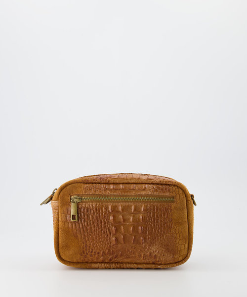 Irene - Croco - Crossbodytassen - Bruin - Cognac 06 - Bronskleurig