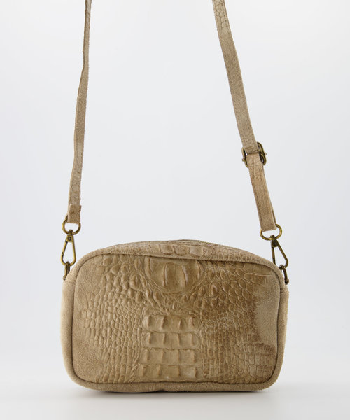 Irene - Croco - Crossbody bags - Sand - 04 - Bronze