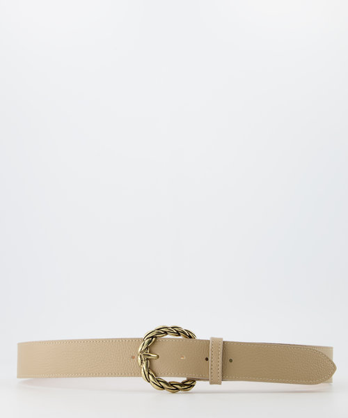 Lorelei - Classic Grain - Belts with buckles - Taupe -  - Gold