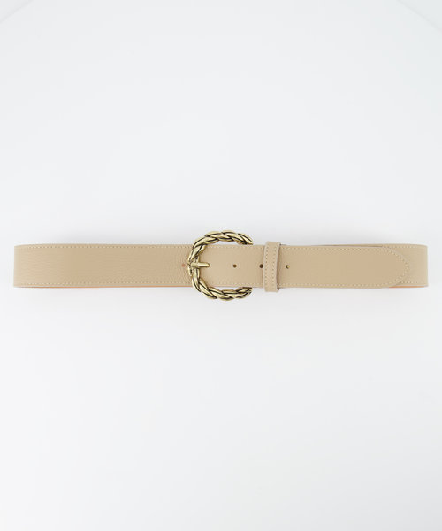 Lorelei - Classic Grain - Riemen met gesp - Taupe -  - Goudkleurig