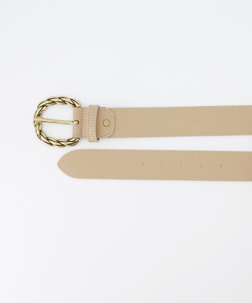 Lorelei - Classic Grain - Belts with buckles - Taupe -  - Gold