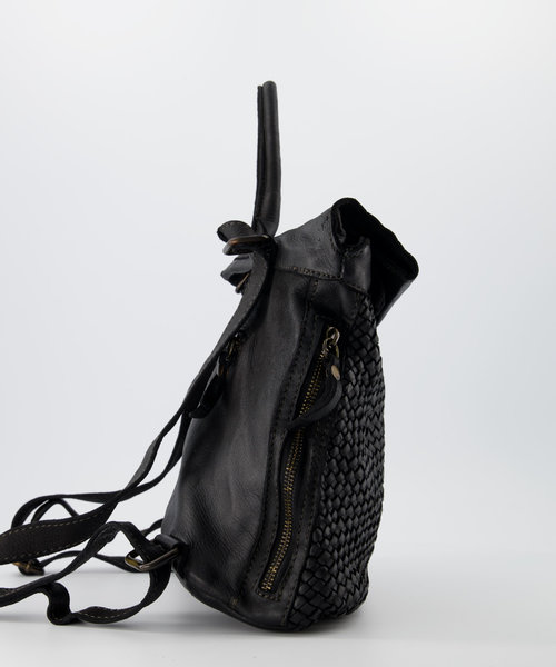 Loes - Washed - Backpacks - Black -  - Bronze