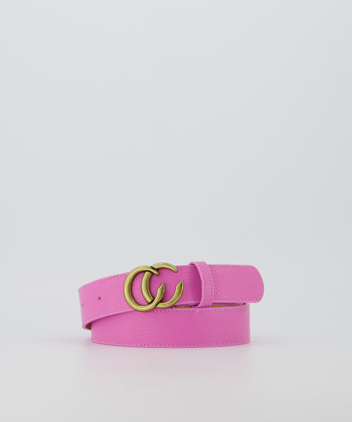 Cecile - Classic Grain - Belts with buckles - Pink - T218 - Gold