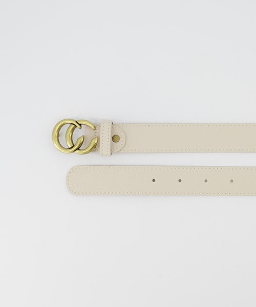 Cecile - Classic Grain - Belts with buckles - Beige - Ecru D37 - Gold