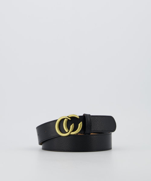 Cecile - Classic Grain - Belts with buckles - Black - D28 - Gold