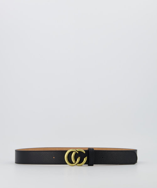 Cecile - Classic Grain - Belts with buckles - Black - D28 - Gold