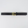 Cecile - Classic Grain - Belts with buckles - Black - D28 - Gold
