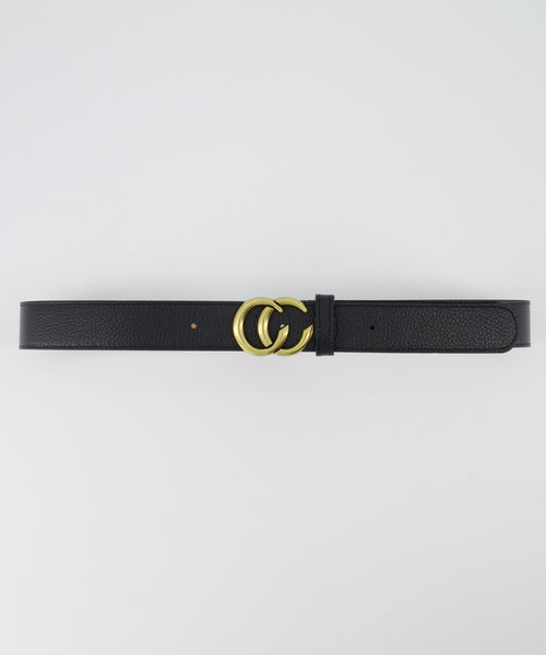 Cecile - Classic Grain - Belts with buckles - Black - D28 - Gold