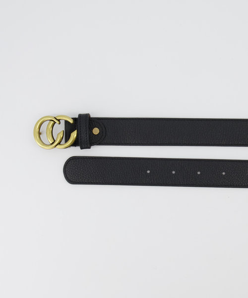 Cecile - Classic Grain - Belts with buckles - Black - D28 - Gold