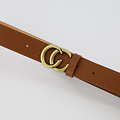 Cecile - Classic Grain - Belts with buckles - Brown - Cognac T1 - Gold