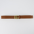 Cecile - Classic Grain - Belts with buckles - Brown - Cognac T1 - Gold