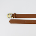 Cecile - Classic Grain - Belts with buckles - Brown - Cognac T1 - Gold