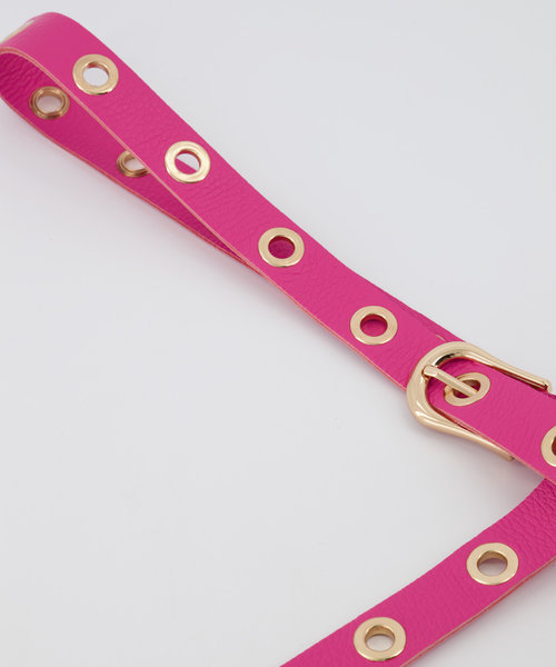 Avery - Classic Grain - Belts with buckles - Pink - Magenta T2042 - Gold