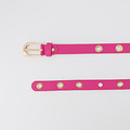 Avery - Classic Grain - Belts with buckles - Pink - Magenta T2042 - Gold