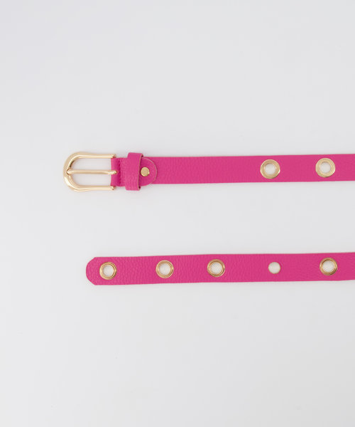 Avery - Classic Grain - Belts with buckles - Pink - Magenta T2042 - Gold