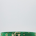 Avery - Classic Grain - Belts with buckles - Green - Kelly Green T6138 - Gold