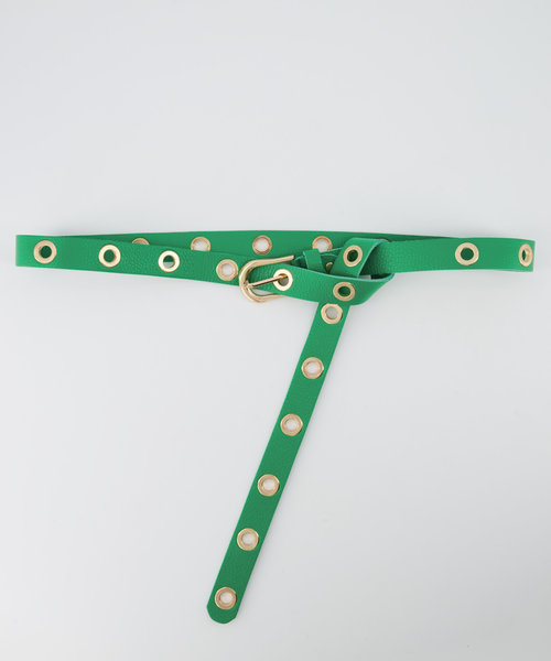 Avery - Classic Grain - Belts with buckles - Green - Kelly Green T6138 - Gold