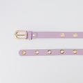 Avery - Classic Grain - Belts with buckles - Purple - Lila D55 - Gold