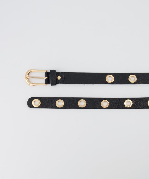 Avery - Classic Grain - Belts with buckles - Black - D28 - Gold