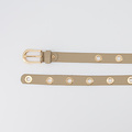 Avery - Classic Grain - Belts with buckles - Taupe - D05 - Gold