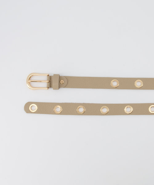 Avery - Classic Grain - Belts with buckles - Taupe - D05 - Gold