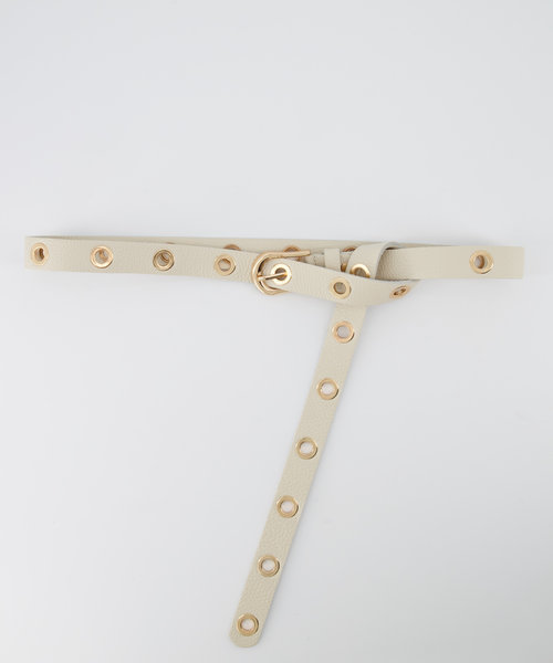 Avery - Classic Grain - Belts with buckles - Beige - Ecru D37 - Gold