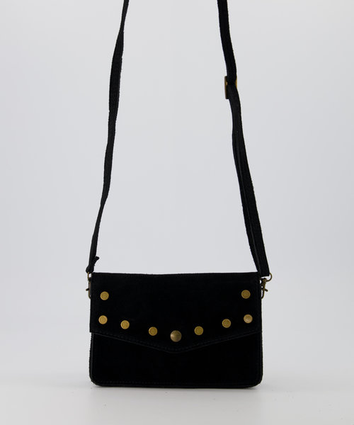 Laura - Suede - Crossbody bags - Black - 23 - Gold