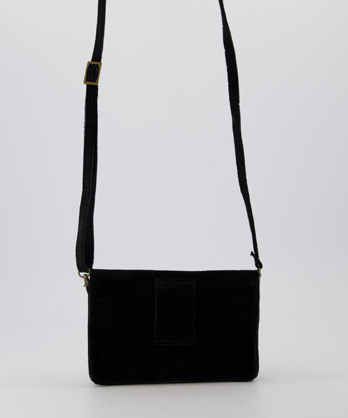 Laura - Suede - Crossbody bags - Black - 23 - Gold