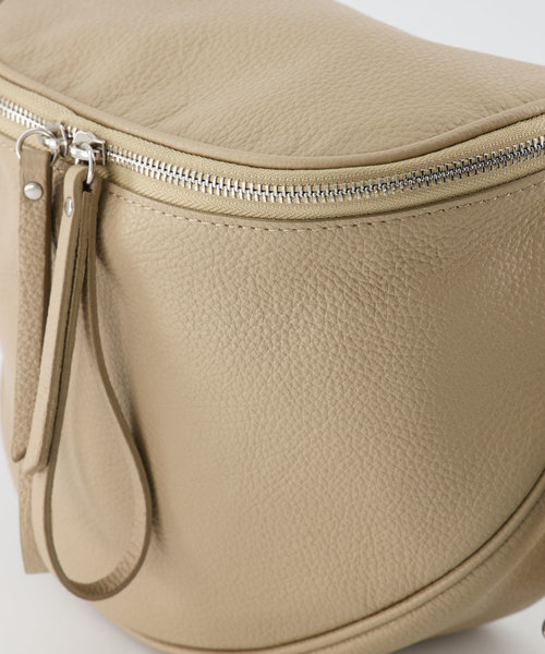 Romsa - Classic Grain - Crossbodytassen - Taupe - D05 - Zilverkleurig