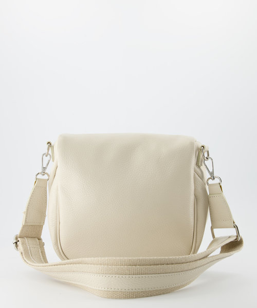 Nieuw Romsa - Classic Grain - Crossbodytassen - Beige - Ecru D37 - HALF - Zilverkleurig