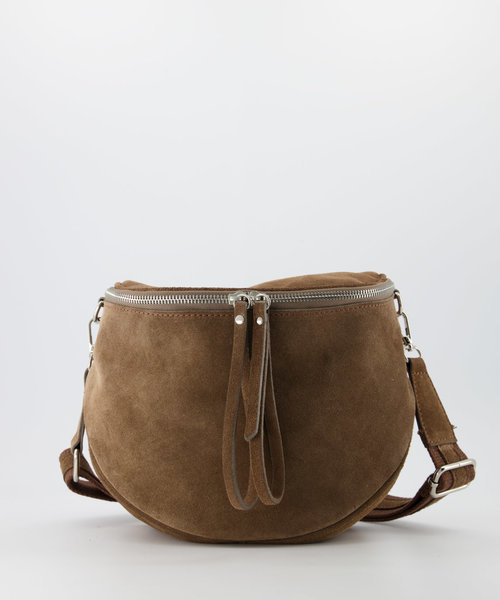 Romsa - Suede - Crossbody bags - Taupe - 24 - HALF - Silver