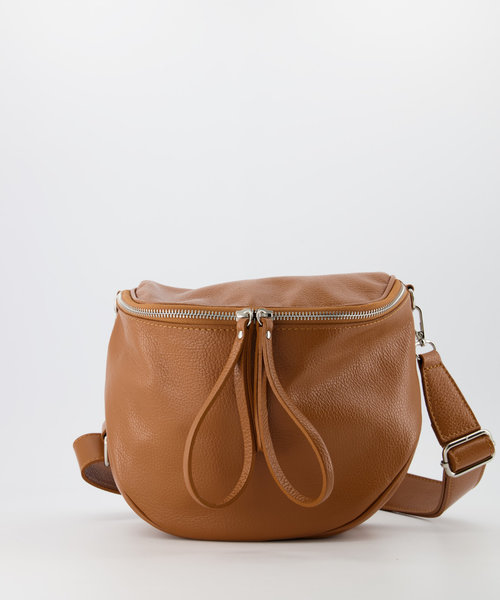 Romsa - Classic Grain - Crossbody bags - Brown - Cognac T01 - FULL - Silver