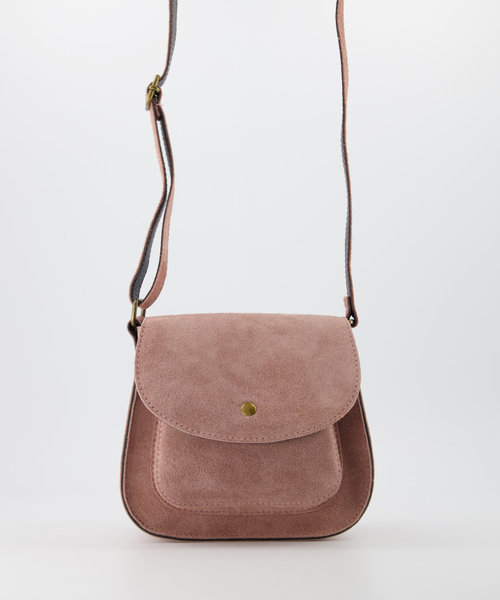 Leo - Suede - Crossbody bags - Pink - 50 - Bronze