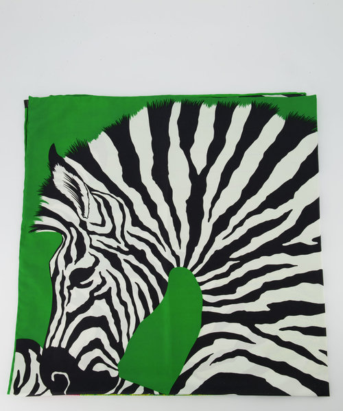 Skyeler Zijde Sjaal -  - Scarves - Green - Zebra -