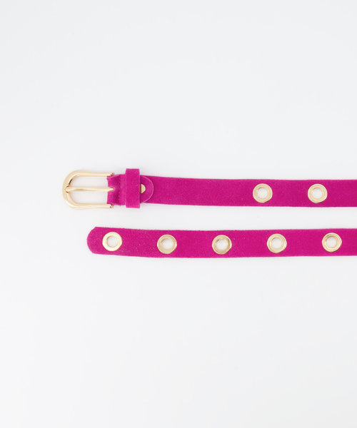 Avery - Suede - Belts with buckles - Pink - Fuchsia 16 - Gold