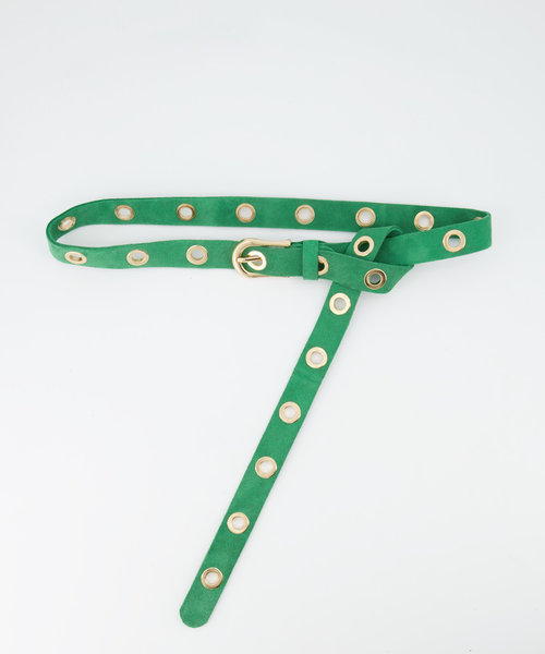 Avery - Suede - Belts with buckles - Green - 35 - Gold