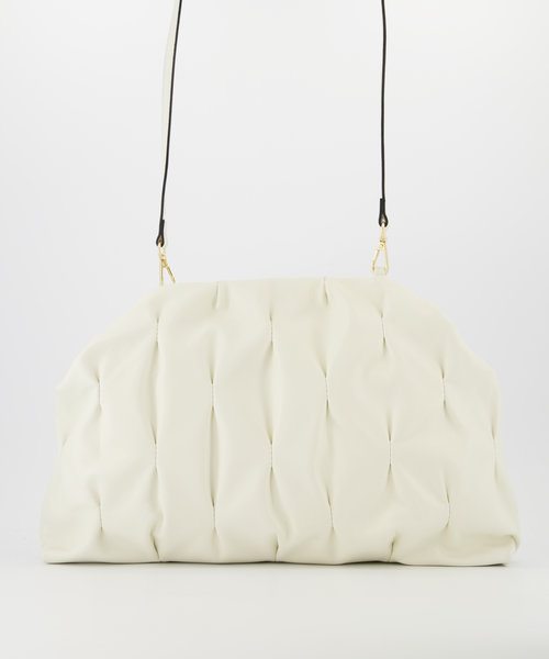 Magalie - Lamsleer - Schoudertassen - Beige -  - Goudkleurig