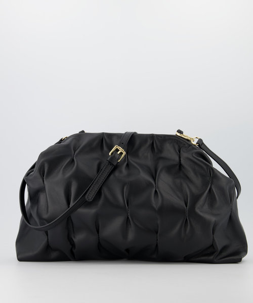 Magalie - Lamb leather - Shoulder bags - Black -  - Gold