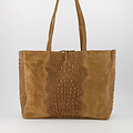 Nola - Croco - Shoulder bags - Taupe - 24 - Bronze