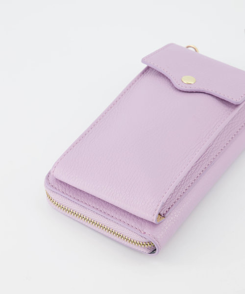 Jackie - Classic Grain - Wallets - Purple - Lila D55 - Gold