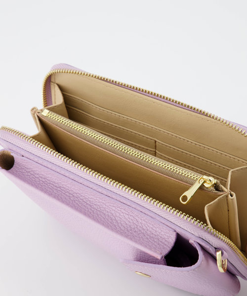 Jackie - Classic Grain - Wallets - Purple - Lila D55 - Gold