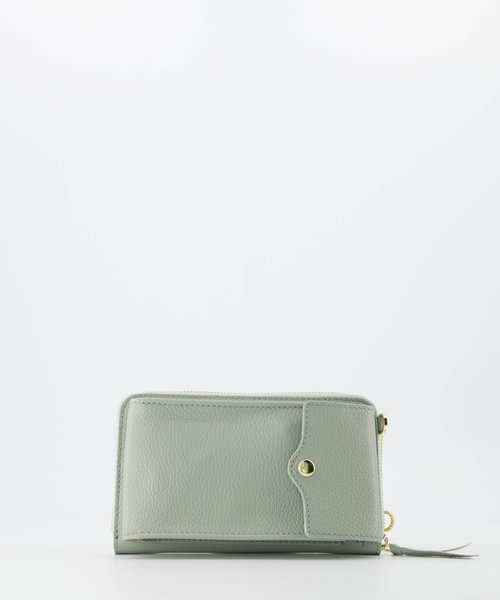 Jackie - Classic Grain - Wallets - Green - Seagrass T02 - Gold