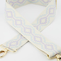 Fler Fler Bag Strap -  - Hengsels - Lichtblauw/Lila - Boho - Goudkleurig