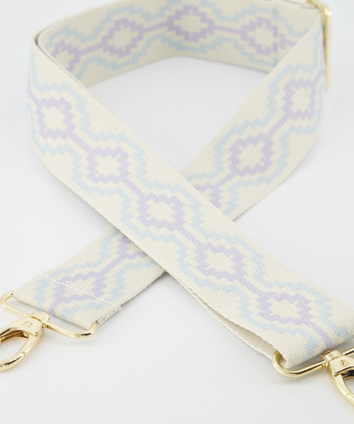 Fler Fler Bag Strap -  - Hengsels - Lichtblauw/Lila - Boho - Goudkleurig