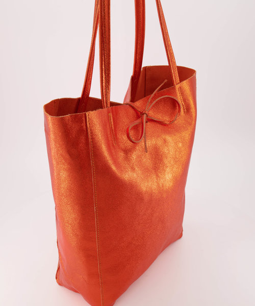 Mia - Metallic - Schoudertassen - Oranje - 16L -