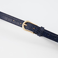 Ava - 2,5 cm - Croco - Belts with buckles - Blue -  - Gold