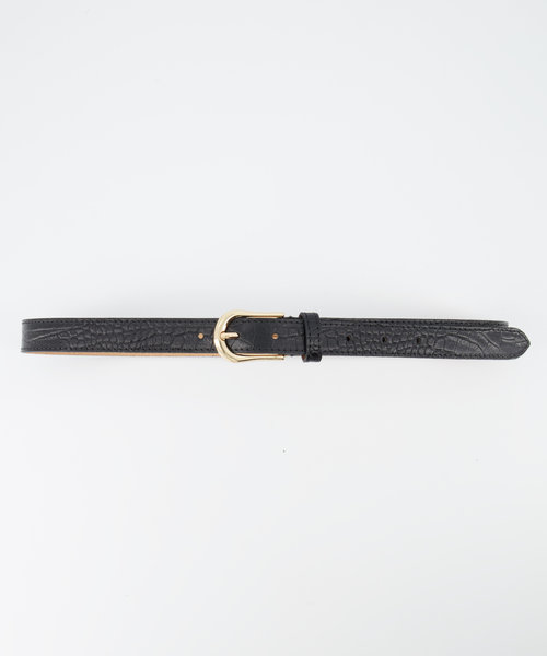 Ava - Croco - Belts with buckles - Black - C28 - Gold