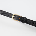 Ava - Croco - Belts with buckles - Black - C28 - Gold